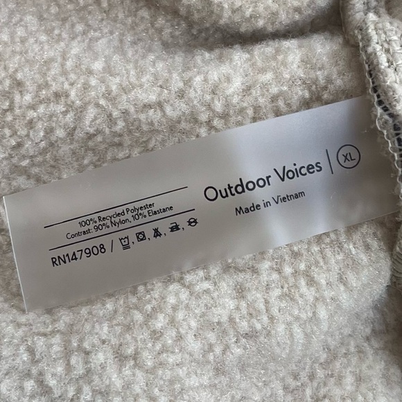 Outdoor Voices Primo Fleece Jogger Color Block Cream Brown XL - Picture 11 of 13